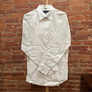 Kenneth Cole White Pinstripe Dress Shirt